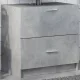 Betonszürke szerelt fa mosdószekrény 59 x 37 x 59 cm