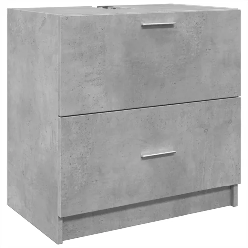 Betonszürke szerelt fa mosdószekrény 59 x 37 x 59 cm