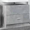 Betonszürke szerelt fa mosdószekrény 78 x 37 x 59 cm