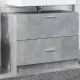 Betonszürke szerelt fa mosdószekrény 78 x 37 x 59 cm