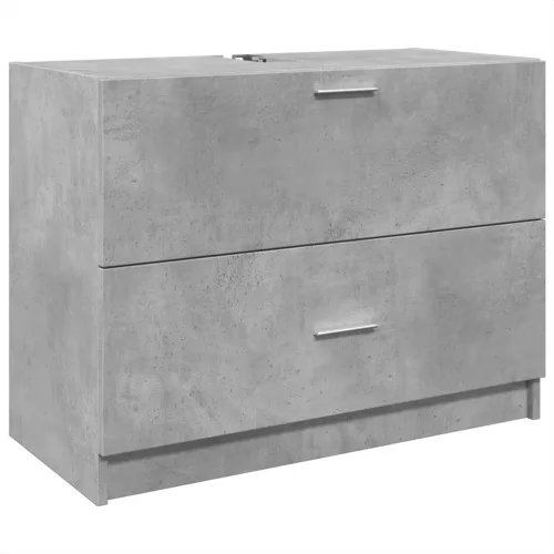 Betonszürke szerelt fa mosdószekrény 78 x 37 x 59 cm