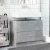 Betonszürke szerelt fa mosdószekrény 78 x 37 x 59 cm