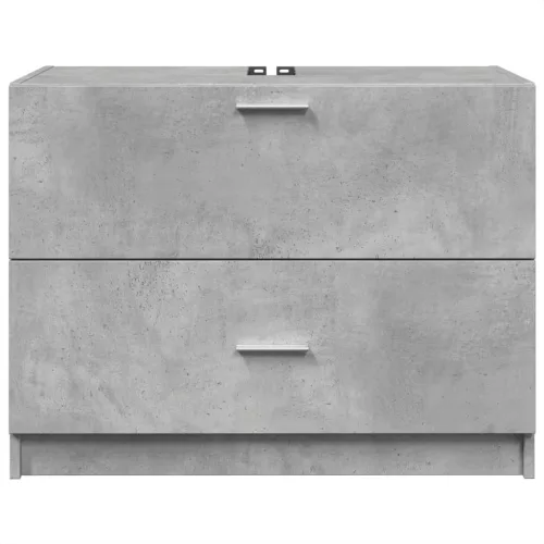 Betonszürke szerelt fa mosdószekrény 78 x 37 x 59 cm