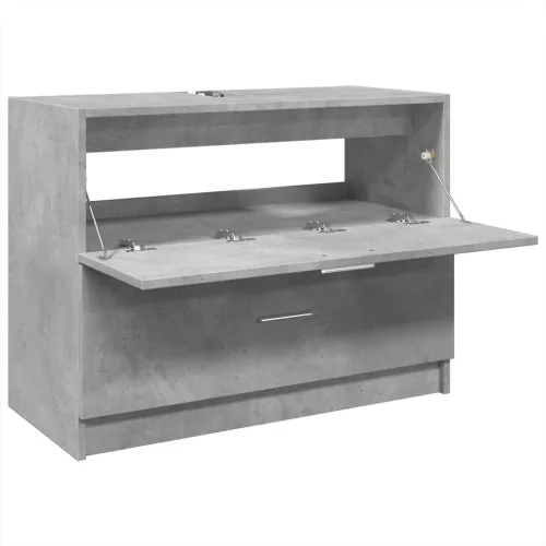 Betonszürke szerelt fa mosdószekrény 78 x 37 x 59 cm