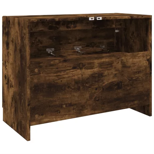 Füstös tölgy színű szerelt fa mosdószekrény 78 x 37 x 59 cm
