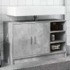 Betonszürke szerelt fa mosdószekrény 90 x 29 x 55 cm