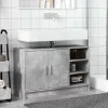 Betonszürke szerelt fa mosdószekrény 90 x 29 x 55 cm