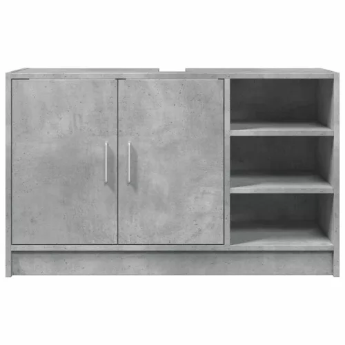 Betonszürke szerelt fa mosdószekrény 90 x 29 x 55 cm