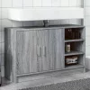 Szürke sonoma színű szerelt fa mosdószekrény 90 x 29 x 55 cm
