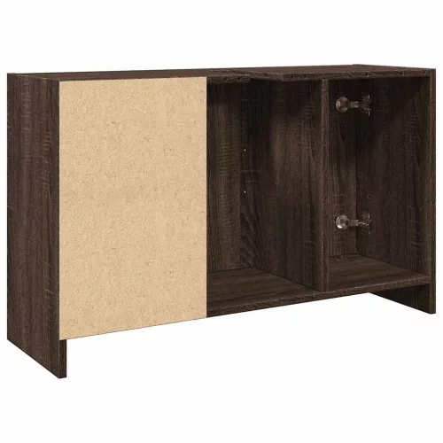 Barna tölgy színű szerelt fa mosdószekrény 90 x 29 x 55 cm
