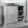 Betonszürke szerelt fa mosdószekrény 63 x 29 x 55 cm