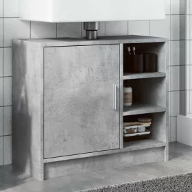 Betonszürke szerelt fa mosdószekrény 63 x 29 x 55 cm