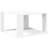 Fehér, rétegelt fa dohányzóasztal 51,5 x 51,5 x 30 cm