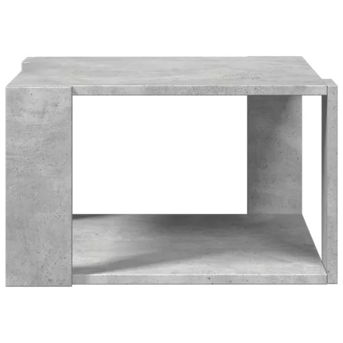 Betonszürke szerelt fa dohányzóasztal 51,5 x 51,5 x 30 cm