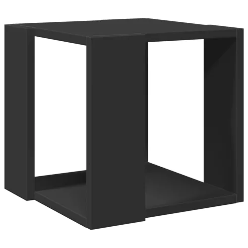Fekete szerelt fa dohányzóasztal 32 x 32 x 30 cm