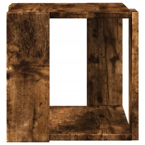 Füstös tölgy színű szerelt fa dohányzóasztal 32 x 32 x 30 cm