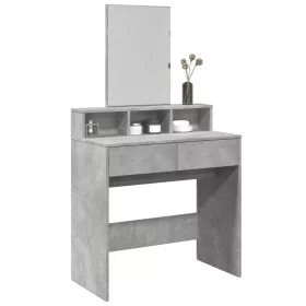   Betonszürke fésülködőasztal tükörrel 80 x 41 x 144,5 cm