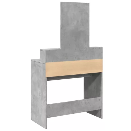 Betonszürke fésülködőasztal tükörrel 80 x 41 x 144,5 cm