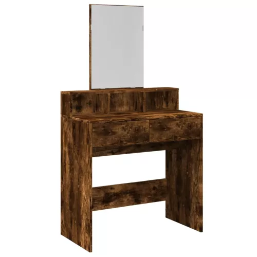 Füstös tölgy színű fésülködőasztal tükörrel 80 x 41 x 144,5 cm