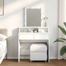 Fehér fésülködőasztal LED-del 80 x 41 x 144,5 cm