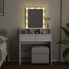 Fehér fésülködőasztal LED-del 80 x 41 x 144,5 cm