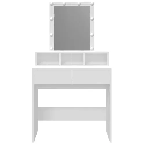 Fehér fésülködőasztal LED-del 80 x 41 x 144,5 cm