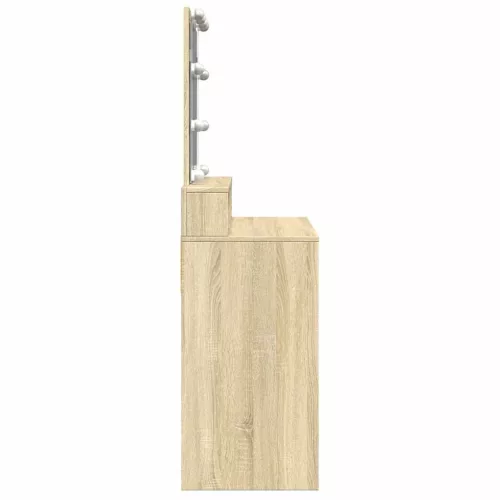 Sonoma tölgy színű fésülködőasztal LED-del 80 x 41 x 144,5 cm