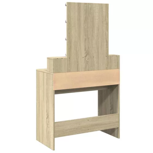 Sonoma tölgy színű fésülködőasztal LED-del 80 x 41 x 144,5 cm