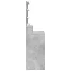 Betonszürke fésülködőasztal LED-del 80 x 41 x 144,5 cm