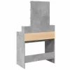 Betonszürke fésülködőasztal LED-del 80 x 41 x 144,5 cm