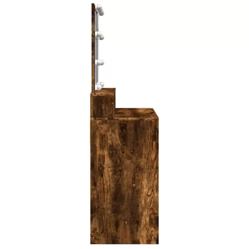 Füstös tölgy színű fésülködőasztal LED-del 80 x 41 x 144,5 cm