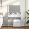 Fehér fésülködőasztal LED-del 80 x 41 x 134,5 cm