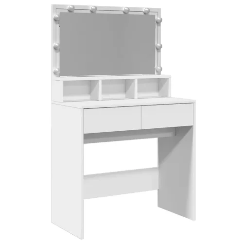 Fehér fésülködőasztal LED-del 80 x 41 x 134,5 cm