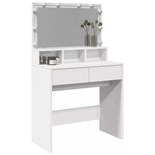 Fehér fésülködőasztal LED-del 80 x 41 x 134,5 cm