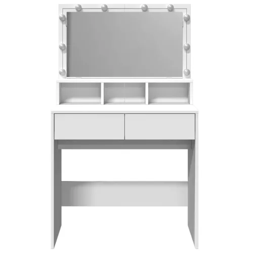 Fehér fésülködőasztal LED-del 80 x 41 x 134,5 cm