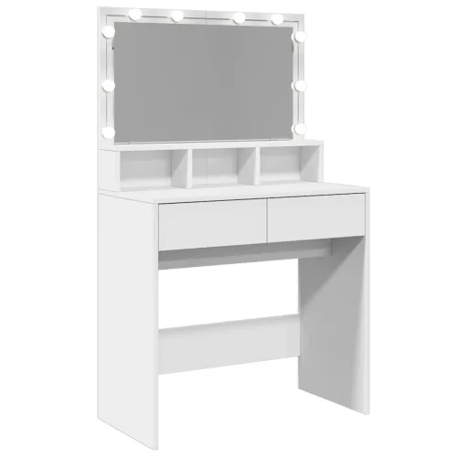 Fehér fésülködőasztal LED-del 80 x 41 x 134,5 cm