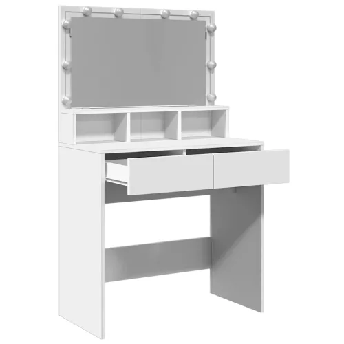 Fehér fésülködőasztal LED-del 80 x 41 x 134,5 cm