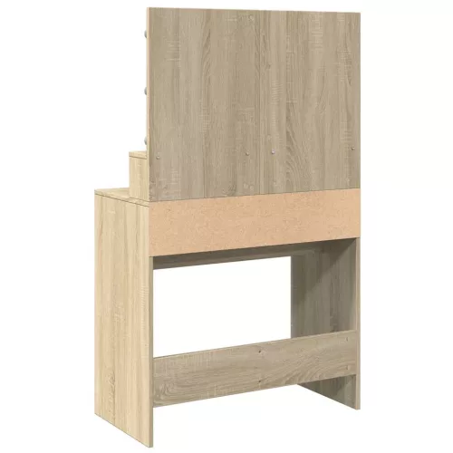 Sonoma tölgy színű fésülködőasztal LED-del 80 x 41 x 134,5 cm