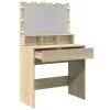 Sonoma tölgy színű fésülködőasztal LED-del 80 x 41 x 134,5 cm
