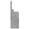 Betonszürke fésülködőasztal LED-del 80 x 41 x 134,5 cm