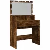 Füstös tölgy színű fésülködőasztal LED-del 80 x 41 x 134,5 cm