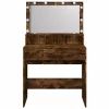 Füstös tölgy színű fésülködőasztal LED-del 80 x 41 x 134,5 cm