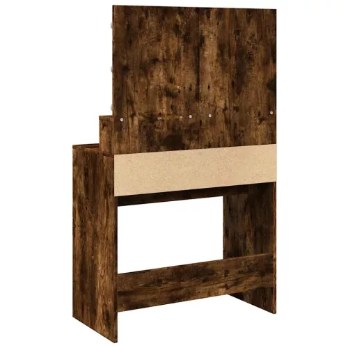 Füstös tölgy színű fésülködőasztal LED-del 80 x 41 x 134,5 cm
