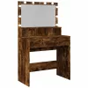 Füstös tölgy színű fésülködőasztal LED-del 80 x 41 x 134,5 cm