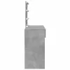 Betonszürke fésülködőasztal LED-del 100 x 40 x 130 cm