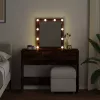 Füstös tölgy színű fésülködőasztal LED-del 100 x 40 x 130 cm