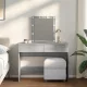 Szürke sonoma színű fésülködőasztal LED-del 100 x 40 x 130 cm