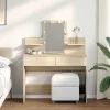 Sonoma tölgy színű fésülködőasztal LED-del 100 x 40 x 130 cm