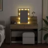 Sonoma tölgy színű fésülködőasztal LED-del 100 x 40 x 130 cm