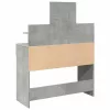 Betonszürke fésülködőasztal LED-del 100 x 40 x 130 cm